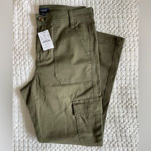 NWT | J. Crew Cropped Cargo Pants - Olive Green, Size 4